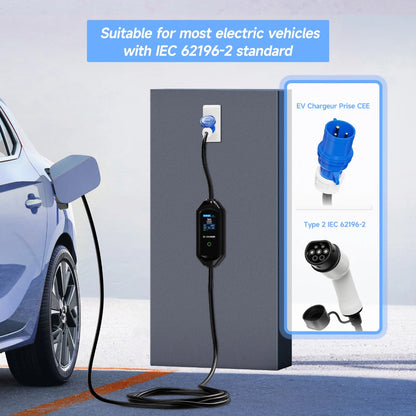 Level 2 Portable EV Charger, 7KW 32A Adjustable - VoltVibeX
