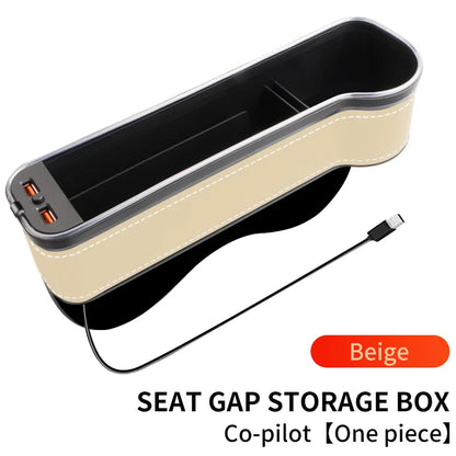 LED Car Seat Gap Filler with Dual USB Charger - VoltVibeX