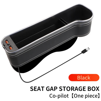 LED Car Seat Gap Filler with Dual USB Charger - VoltVibeX